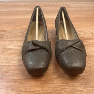 Clarks Tilmont Dalia Slip-on Comfort Flats Bronze Metallic Brown Women's 6.5 NEW